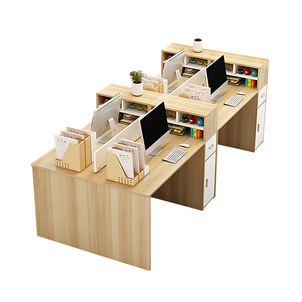 Sturdy And Spacious Office Desk With Thickened Tabletop And Ample Storage BGZ-2033