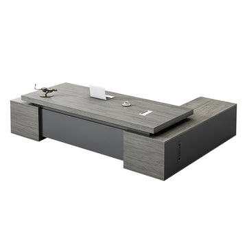 Office Executive Desk With Silent Slide Rails President Work desk Curtain Board Side cabinet Wiring hole LBZ-1066