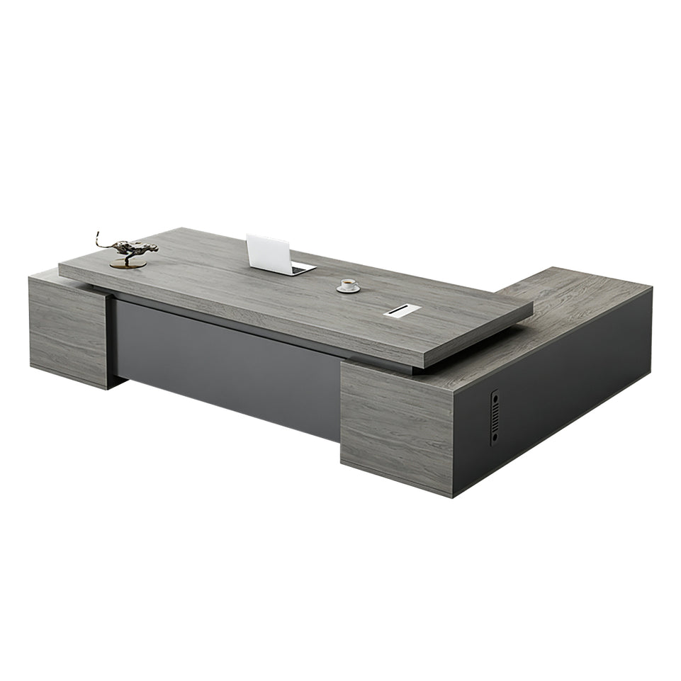 Office Executive Desk With Silent Slide Rails President Work desk Curtain Board Side cabinet Wiring hole LBZ-1066