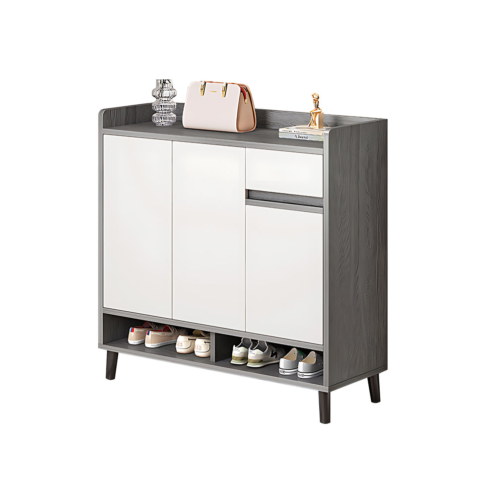 Premium Solid Wood Entryway Shoe Cabinet With Spacious Storage, Adjustable Shelves And Soft-Close Press Doors For Modern Homes CWG-02266