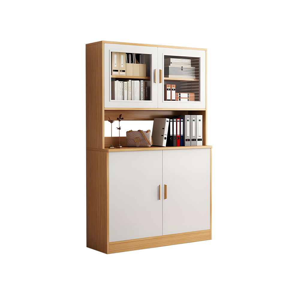 Elegant Multifunctional Floor-Standing Office Filing and Book Cabinet with Acrylic Doors for Modern Workspace CWG-2166