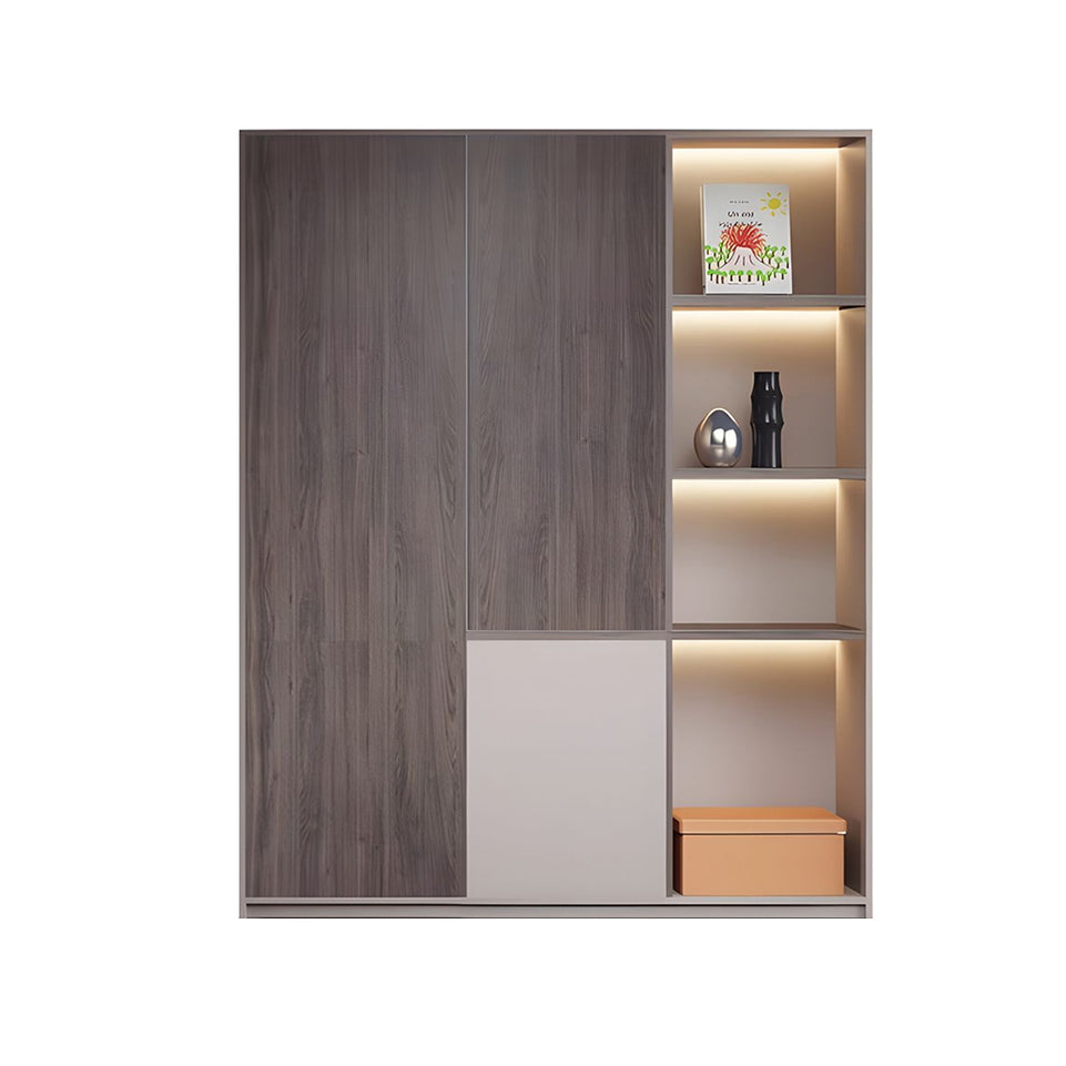 Premium Executive Office Wooden Cabinet with Shelves, Lockable Compartments, and Sliding Doors for Workplace Organization WJG-2182