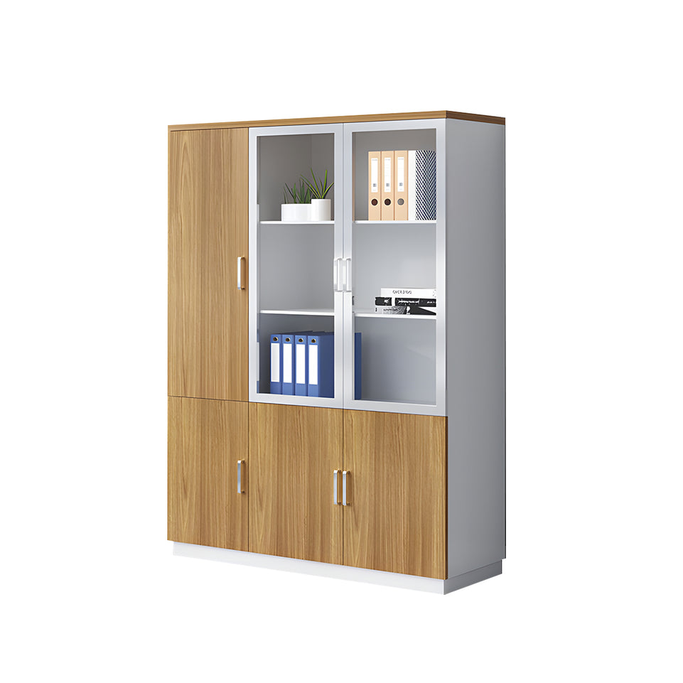 Stylish Office Storage Cabinet Wooden Double-Door Filing Cabinet WJG-1016