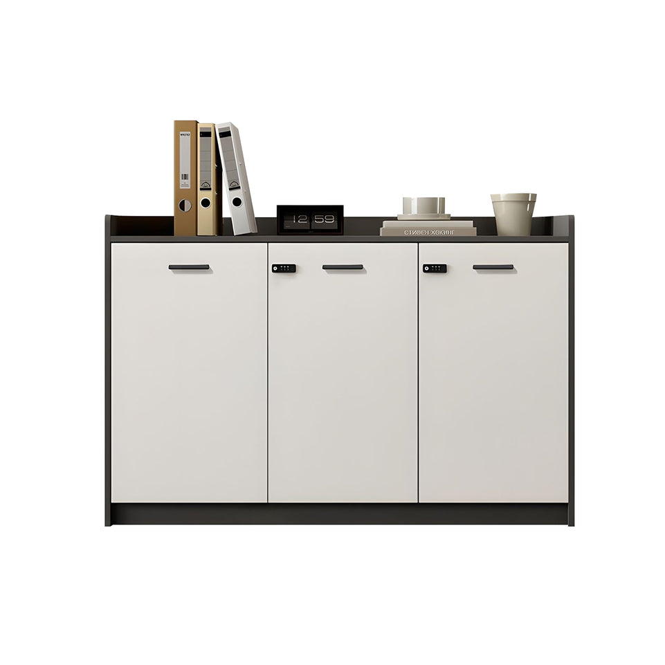 Contemporary Floor-Standing Office File Cabinet with Lockable Storage, Adjustable Shelves, and Spacious Drawers CWG-2176