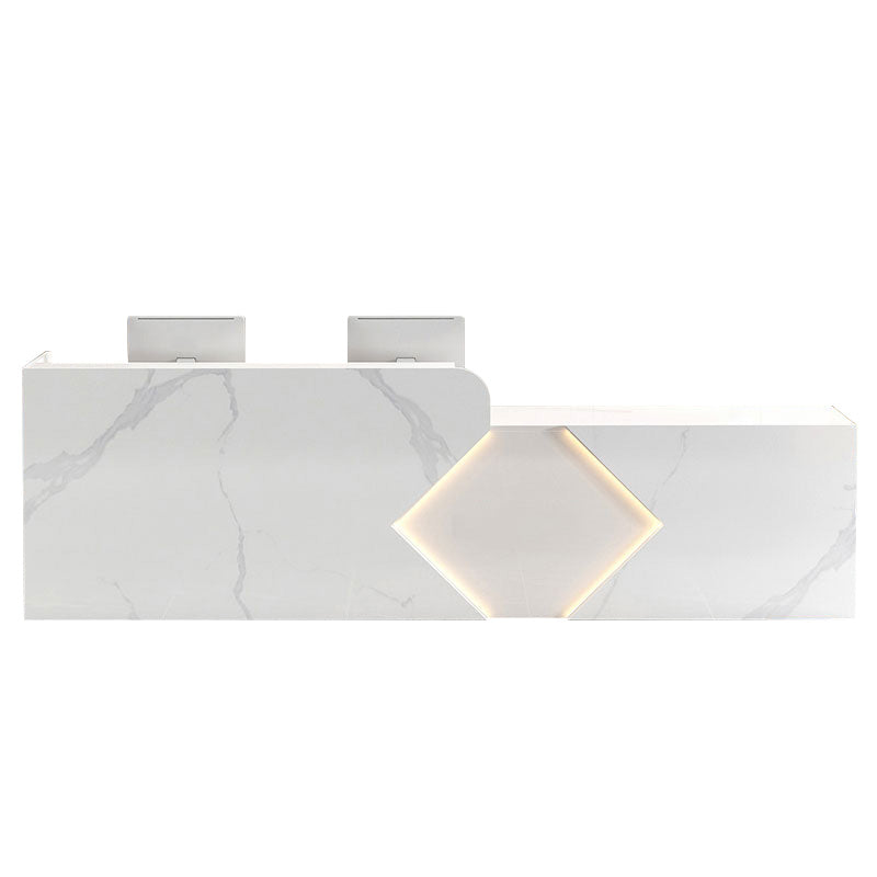Simple Modern White Company Reception Desk Rectangular Front Reception Desk JDT-783