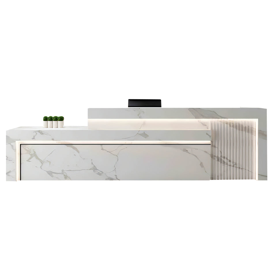 Modern Office Reception Desk with Storage for Lobby or Reception Area JDT-2071