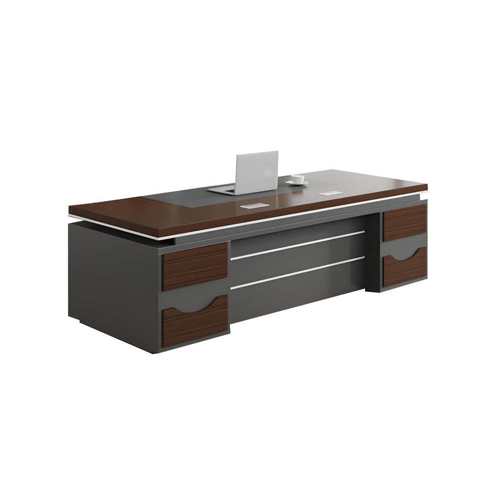 Computer Office Desk Executive Baffle Large Capacity Storage L shape Executive Desk With Upgraded Design LBZ-1024