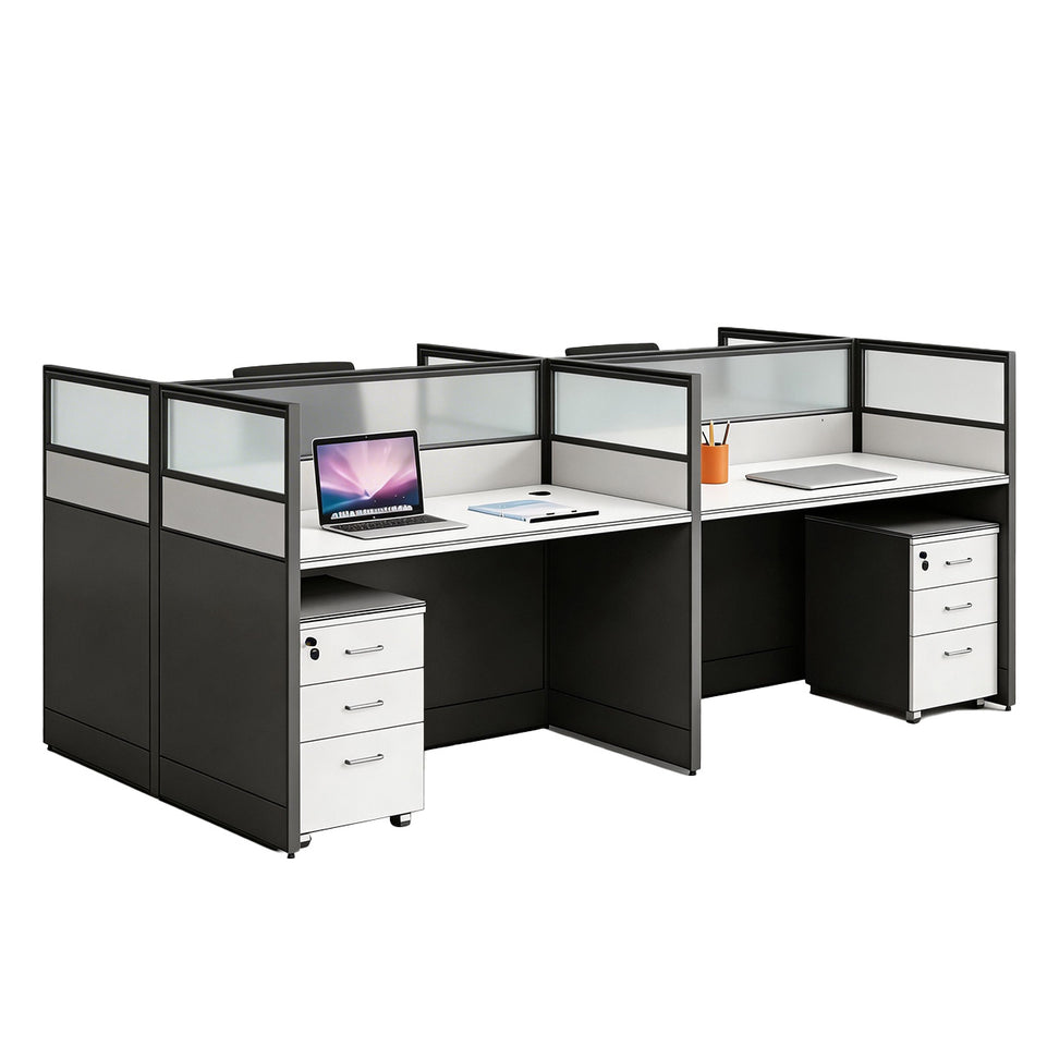 Efficient Office Setup: Modern Staff Desk and Chair Set with Computer Desk BGZ-006