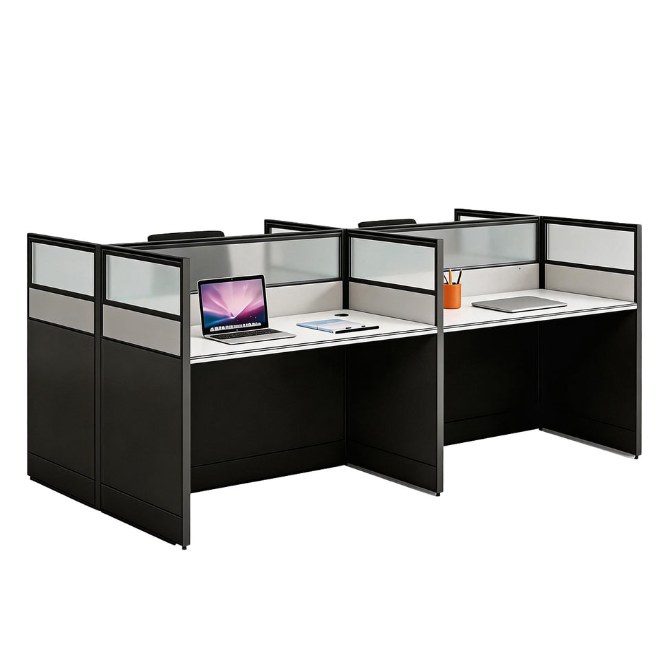 Efficient Office Setup: Modern Staff Desk and Chair Set with Computer Desk BGZ-006