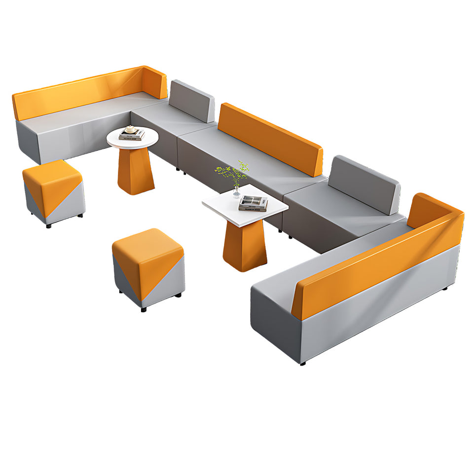 Modern Scratch-Resistant Corner Sofa with Solid Wood Frame for Office Reception and Lounge Areas JDZH-2081