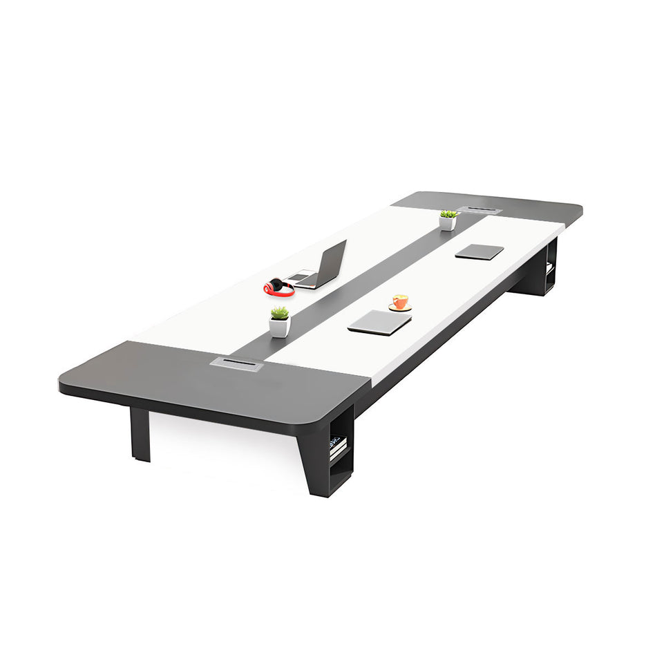 Modern Rectangular Conference Table with Under-Desk Storage for Office HYZ-7161