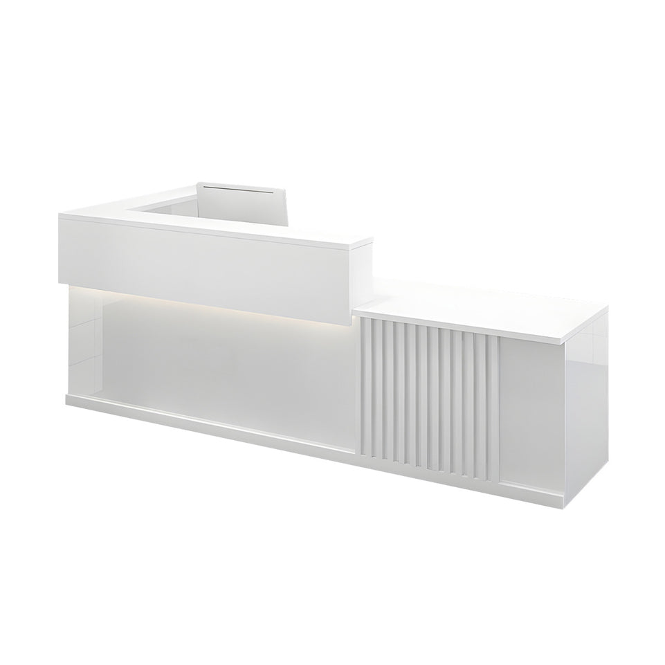 Sleek Modern Reception Desk with Dual-Layer Surface for Restaurants, Hotels, and Commercial Spaces JDT-2327