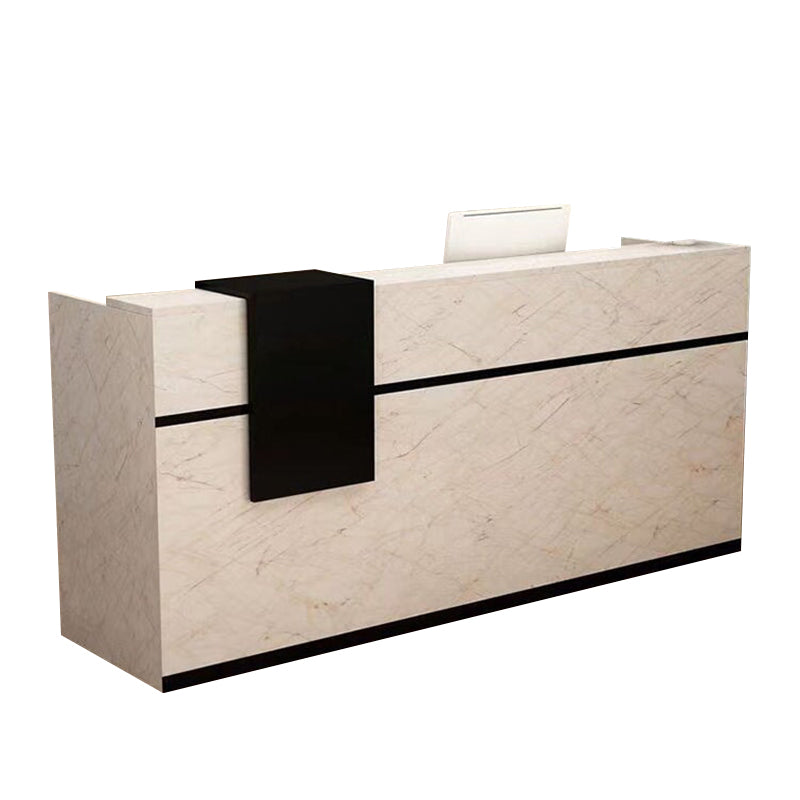 Compact Front Desk with Keyboard Tray and CPU Holder for Shops JDT-10101