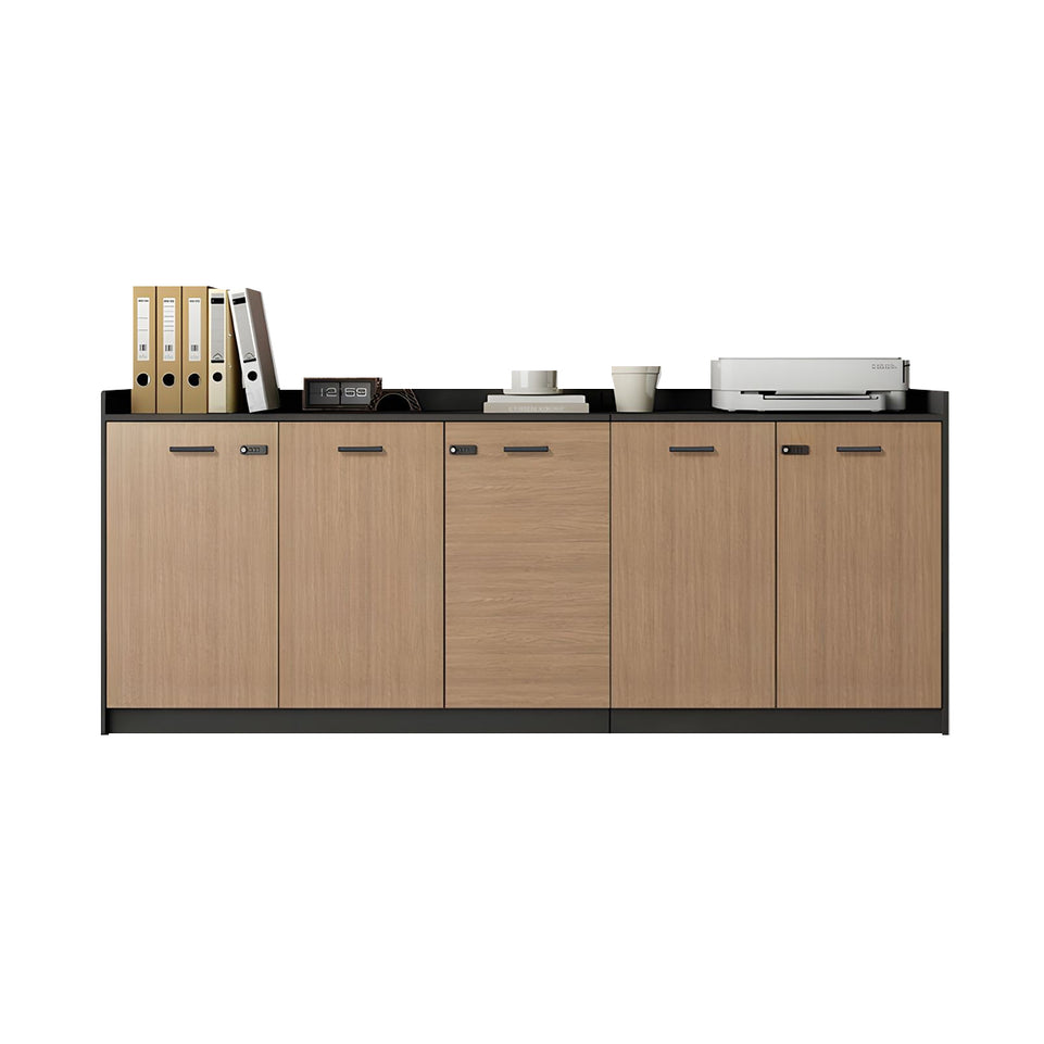 Contemporary Floor-Standing Office File Cabinet with Lockable Storage, Adjustable Shelves, and Spacious Drawers CWG-2176