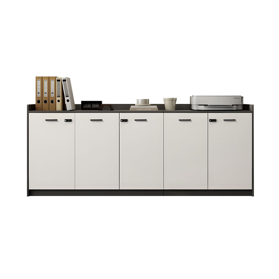 Contemporary Floor-Standing Office File Cabinet with Lockable Storage, Adjustable Shelves, and Spacious Drawers CWG-2176