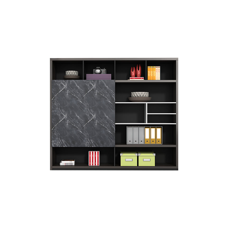 Executive Desk With Wiring Box Curtain Board Side Cabinet Vents LBZ-1081