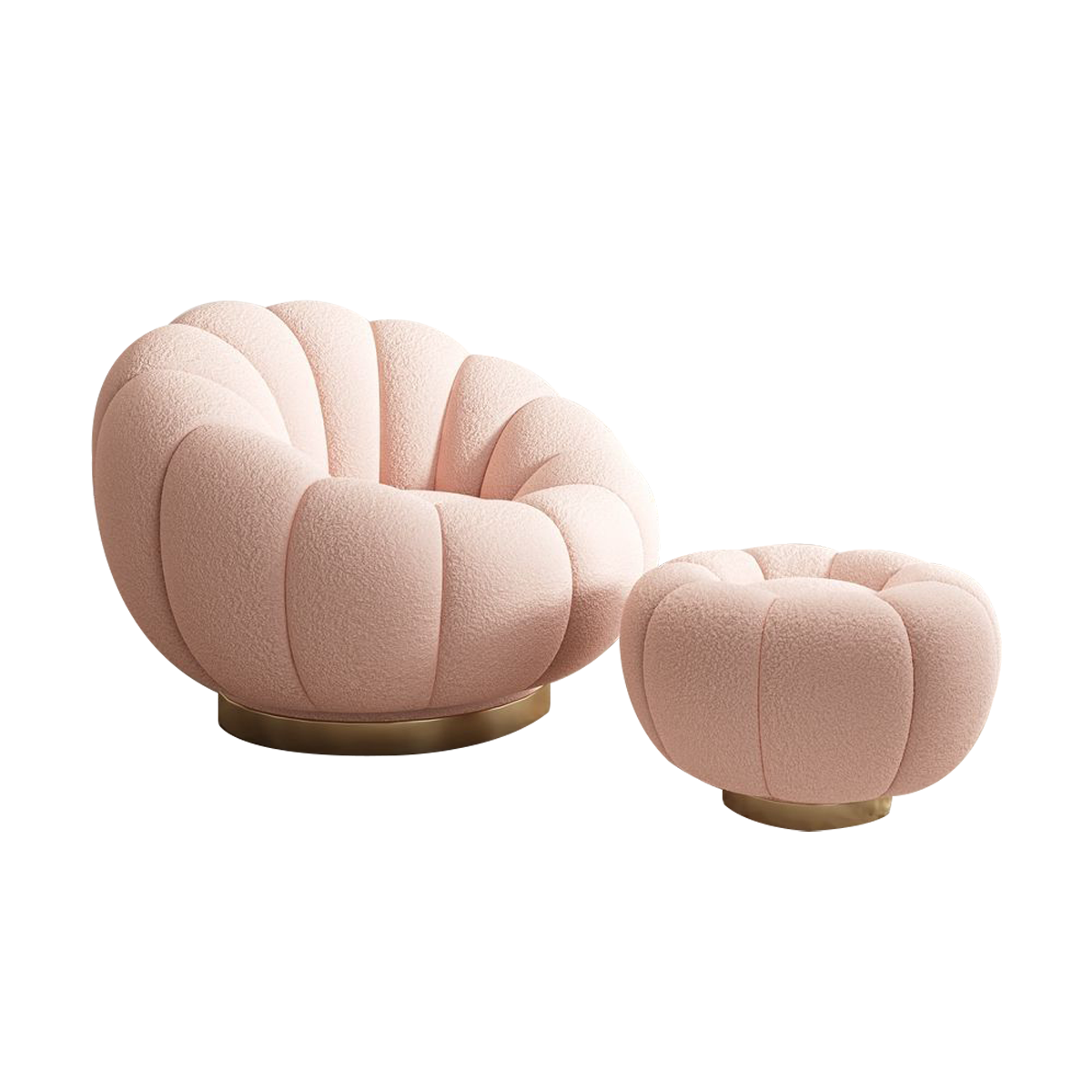 Cream Style Lazy Sofa Reclining Sleepy Pumpkin Sofa Chair BSF-2066