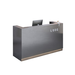 Innovative Reception Desk With Stainless Steel Design, Spacious Counter For Retail And Salon Use JDT-2008