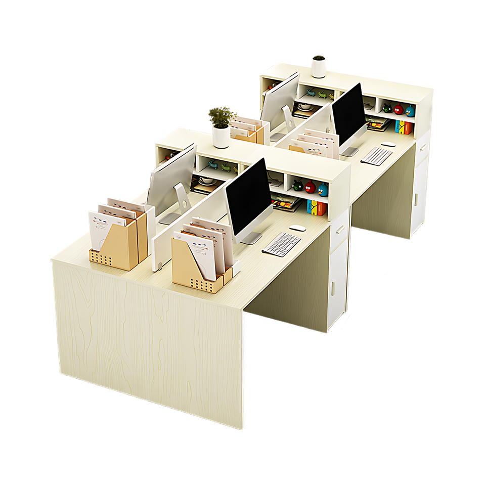 Sturdy And Spacious Office Desk With Thickened Tabletop And Ample Storage BGZ-2033