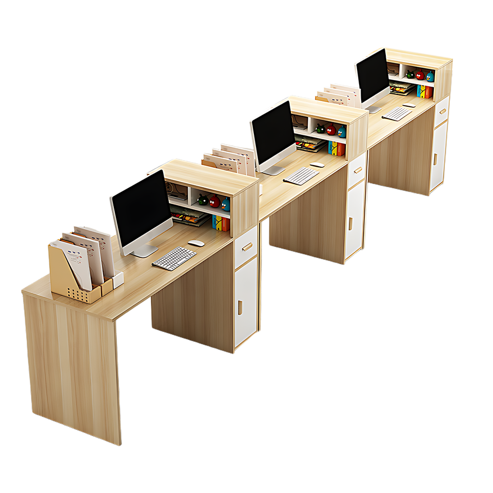 Sturdy And Spacious Office Desk With Thickened Tabletop And Ample Storage BGZ-2033