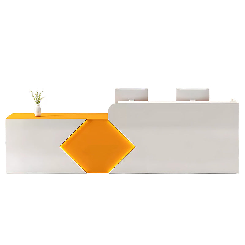 Simple Modern White Company Reception Desk Rectangular Front Reception Desk JDT-783