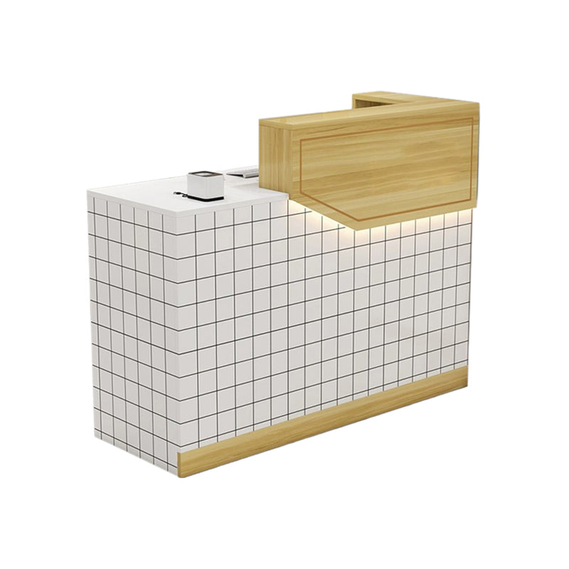 Small Front Desk with Corner and Keyboard Tray for Clothing Stores and Salons JDT-1047