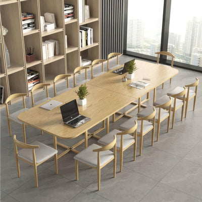 Classic Conference Long Desk Stylish Reading Room Training Table 14-Seat Set HYZ-1056