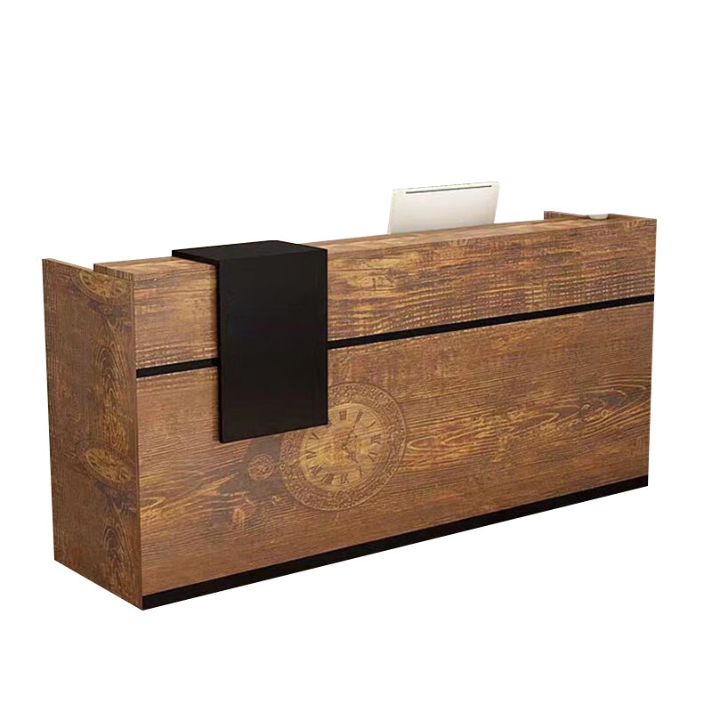 Compact Front Desk with Keyboard Tray and CPU Holder for Shops JDT-10101