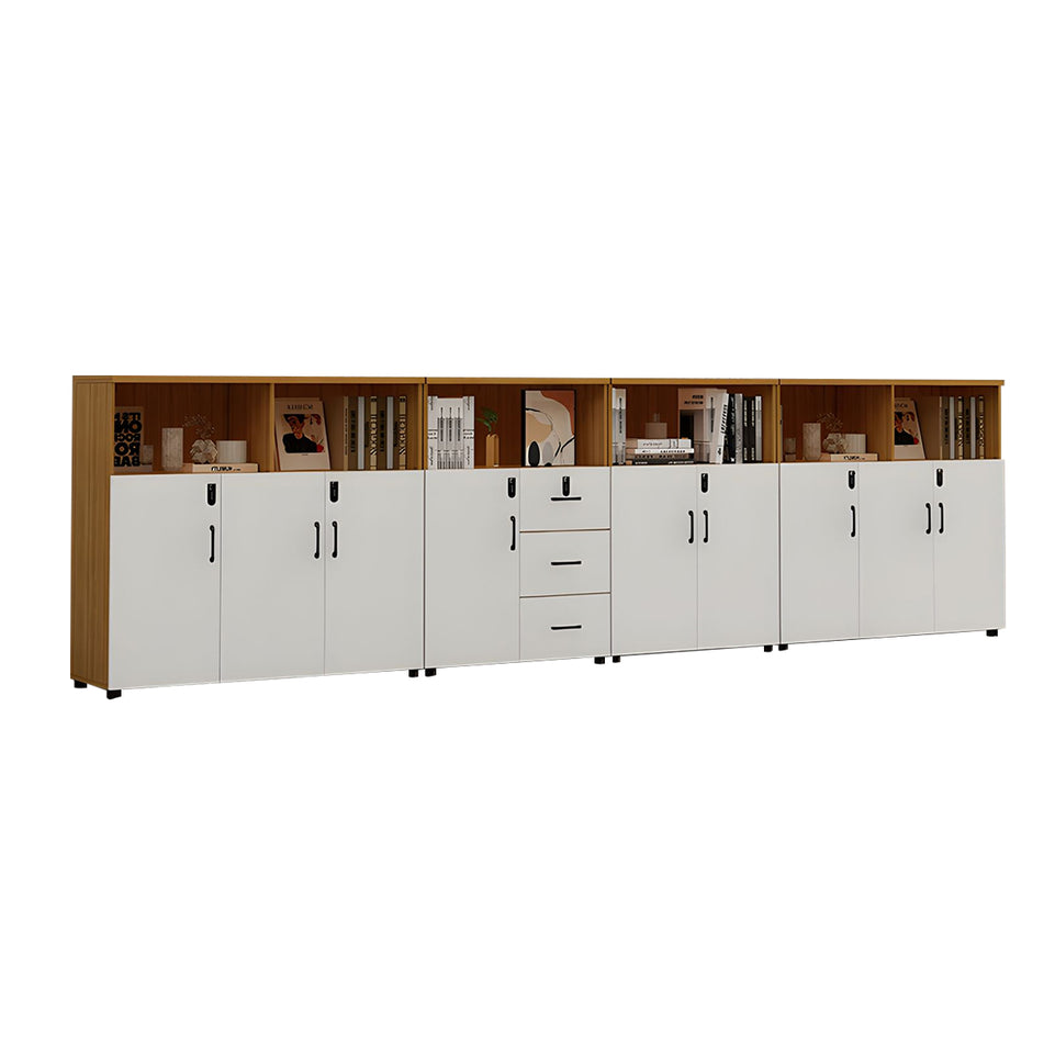 Stylish Lockable Wooden File Cabinet with Multi-Compartment Storage for Workspace CWG-2164