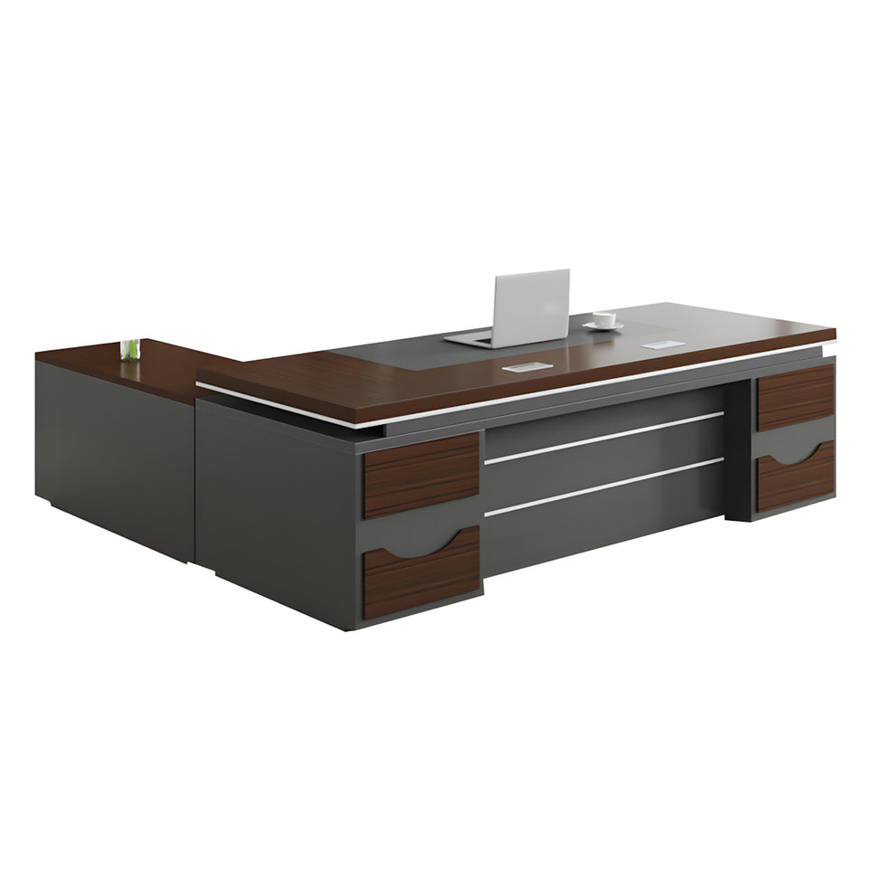 Computer Office Desk Executive Baffle Large Capacity Storage L shape Executive Desk With Upgraded Design LBZ-1024