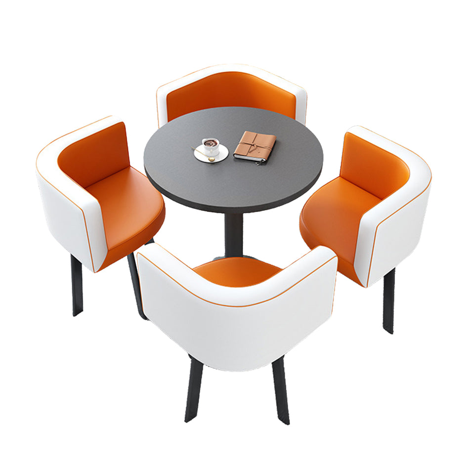 Reception Table with 4 Chairs for Small Cafés or Waiting Areas JDZH-2022