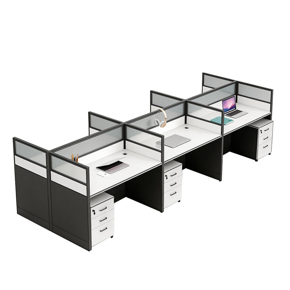 Efficient Office Setup: Modern Staff Desk and Chair Set with Computer Desk BGZ-006