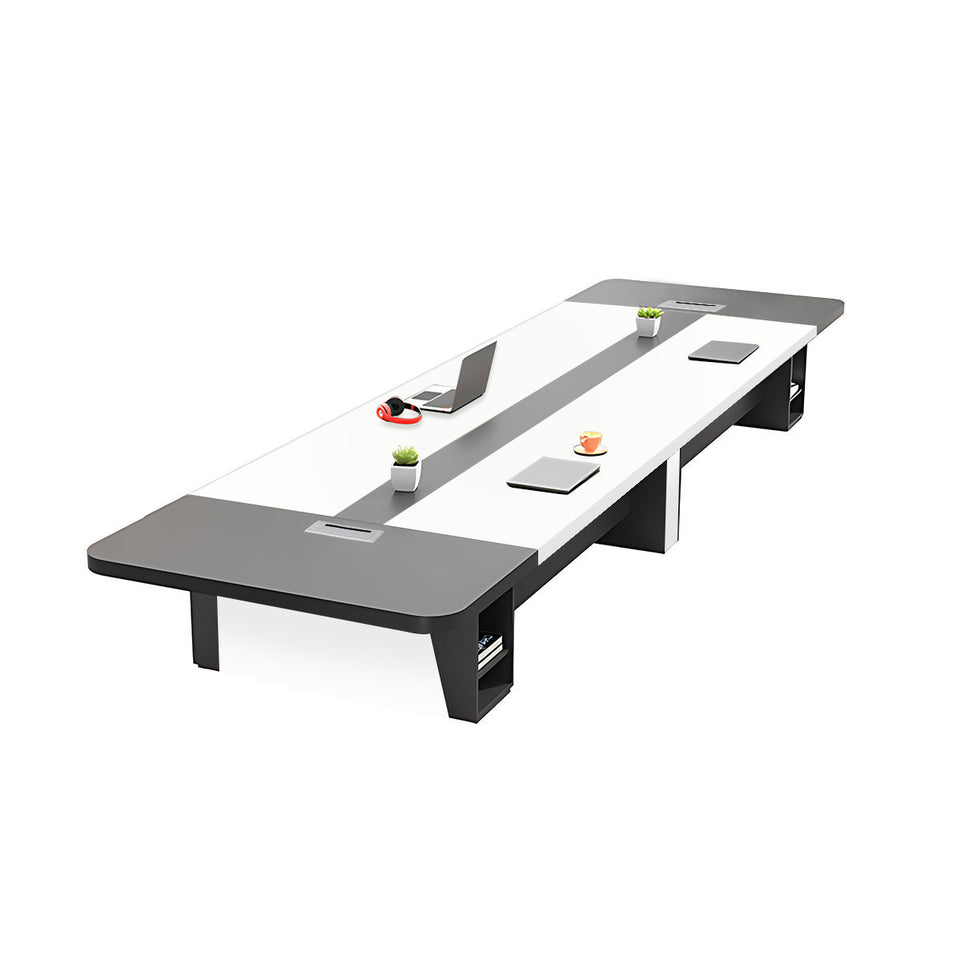 Modern Rectangular Conference Table with Under-Desk Storage for Office HYZ-7161