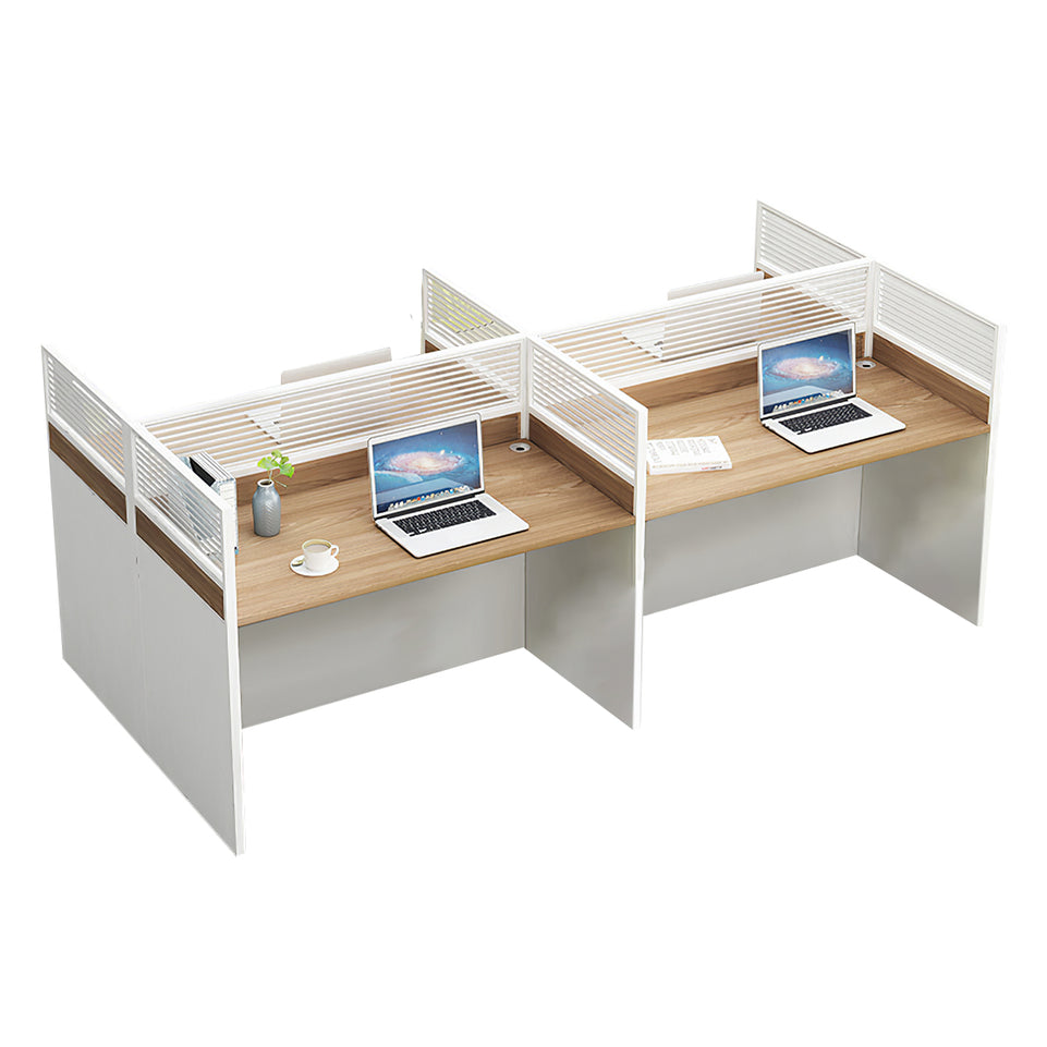 Modern L-Shaped Office Desk with Screen Divider for Employee Workstations BGZ-222