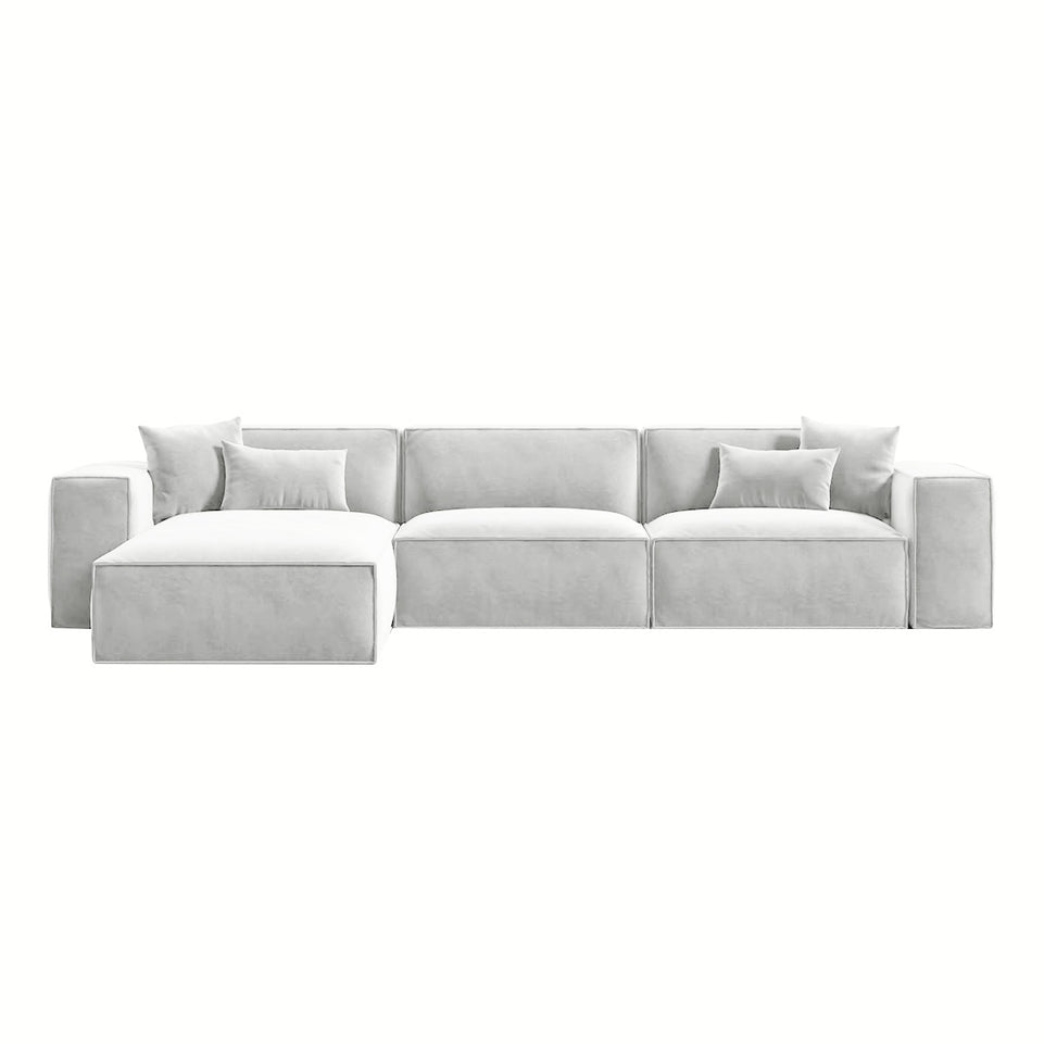 Italian Minimalist Lint Block Modular Sofa Chaise Lounge BSF-2006