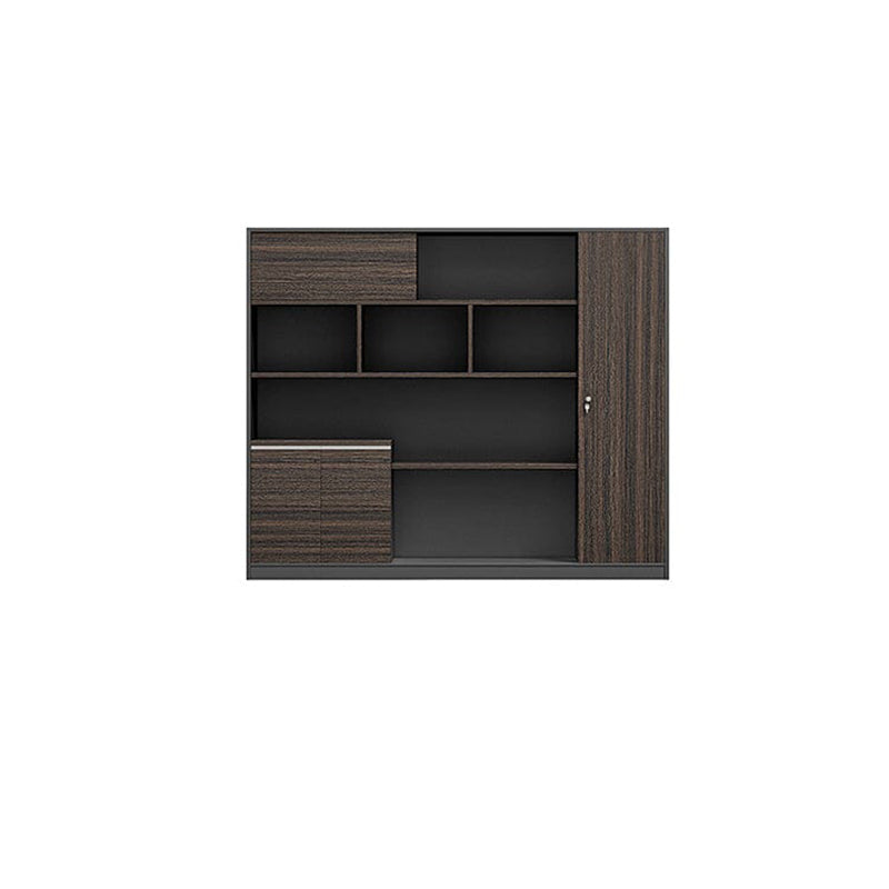 Luxury Walnut Color Executive Desk with Dial Lock Desk with Side Cabinet Customizable LBZ-1090
