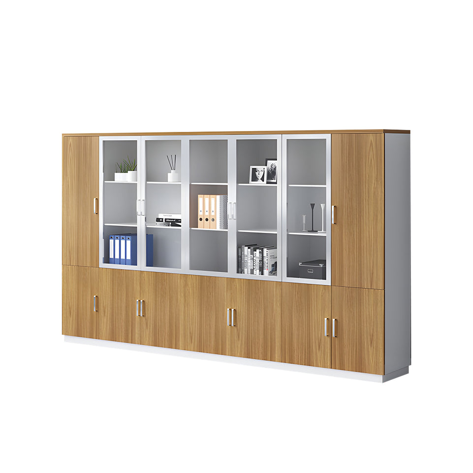 Stylish Office Storage Cabinet Wooden Double-Door Filing Cabinet WJG-1016
