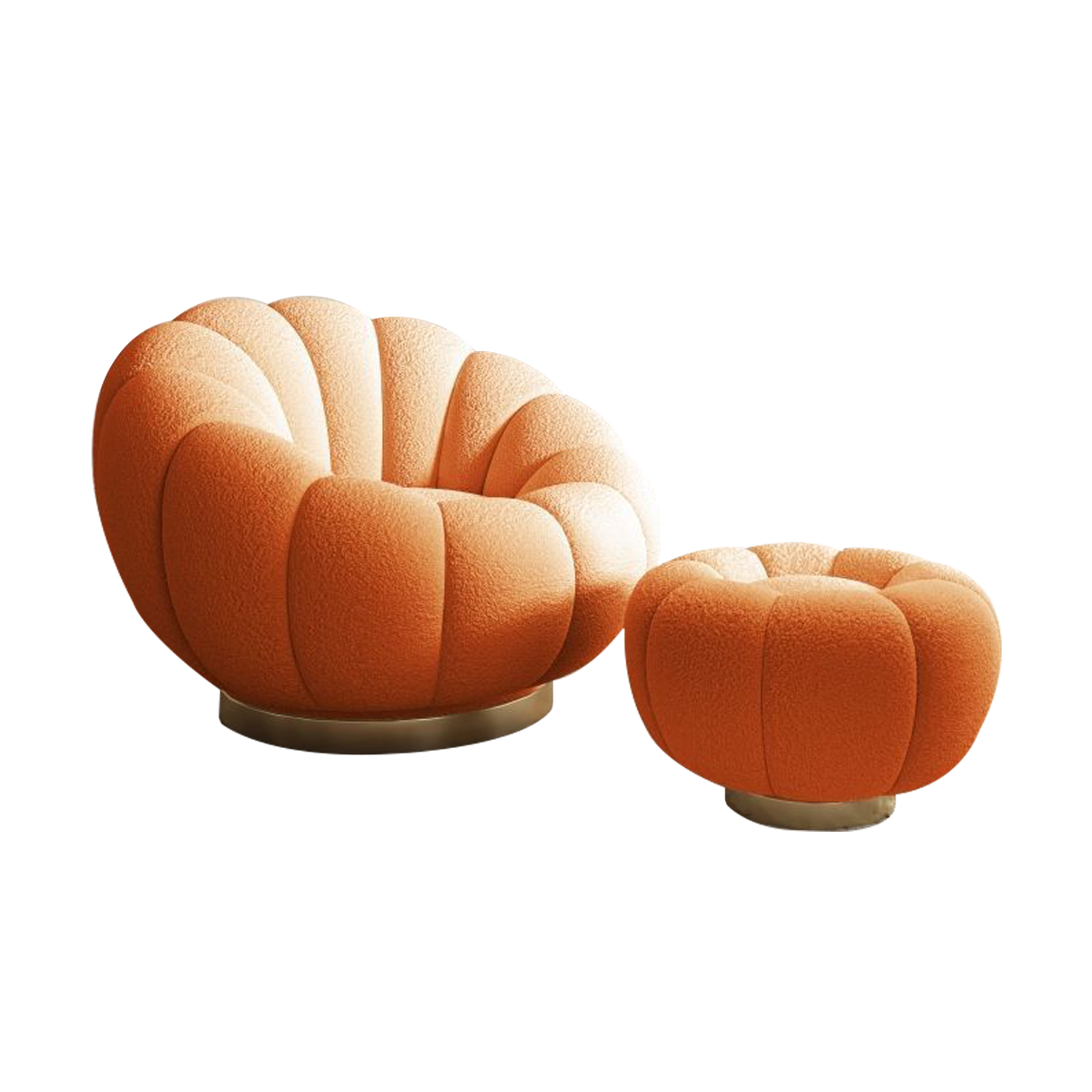 Cream Style Lazy Sofa Reclining Sleepy Pumpkin Sofa Chair BSF-2066