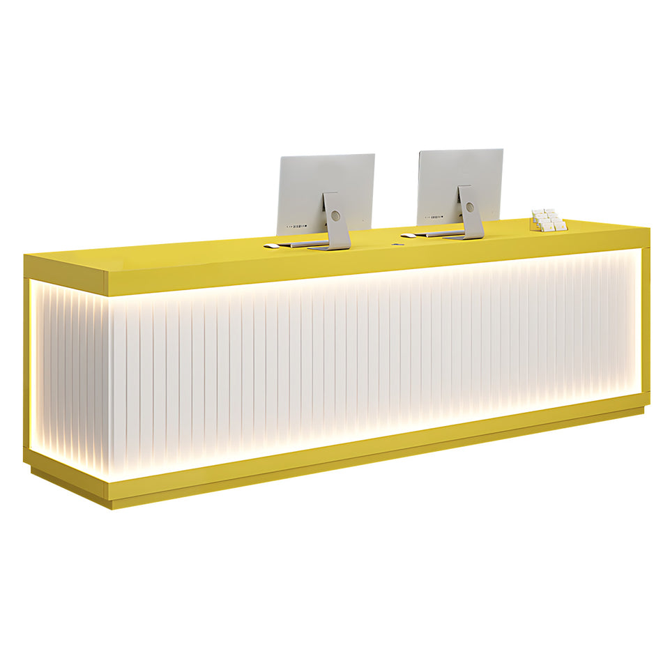 Salon Reception Desk 47-157 in Wide with LED Lighting & Lockable for Salon