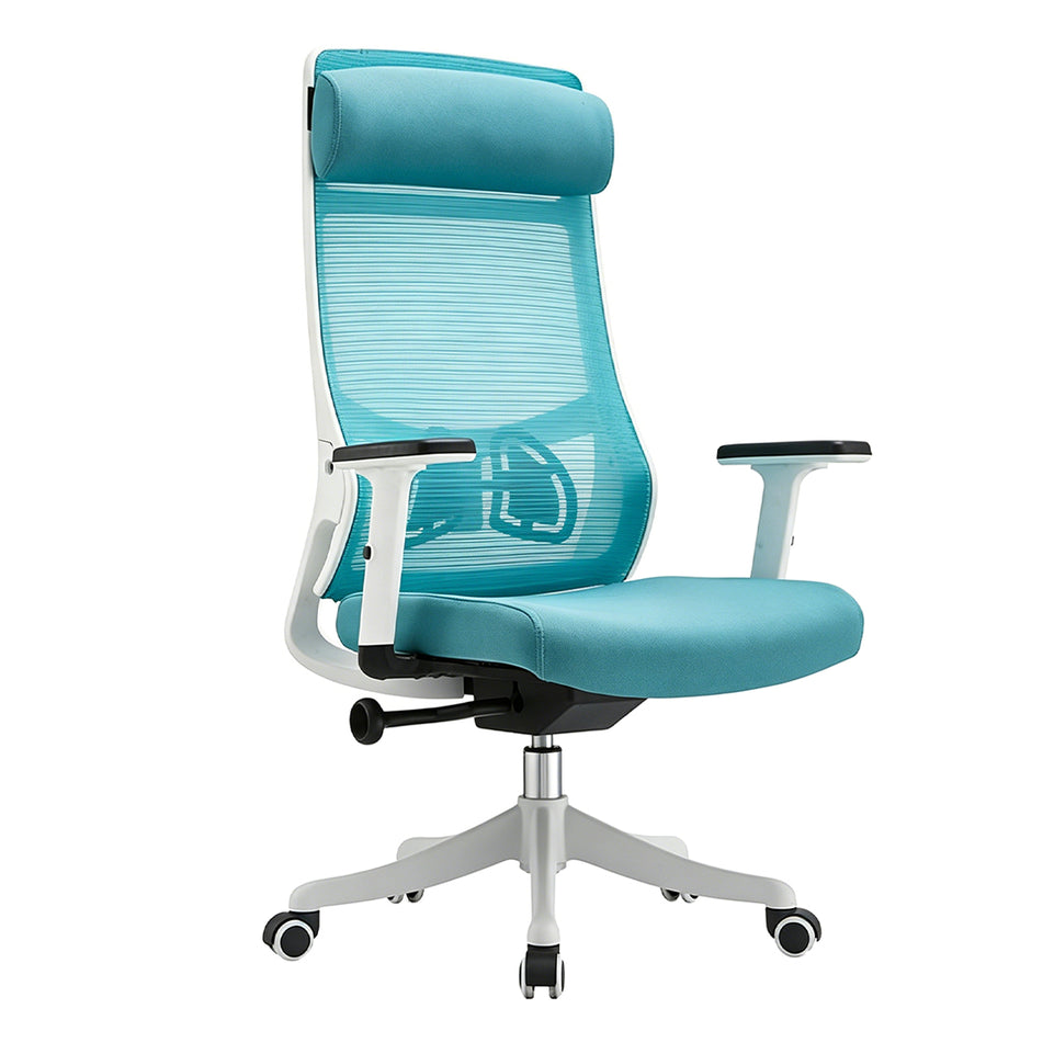 Comfortable High-density Mesh Office Chair with Adjustable Headrest, Recline Function, and Silent Wheels for Home and Office Use BGY-1011