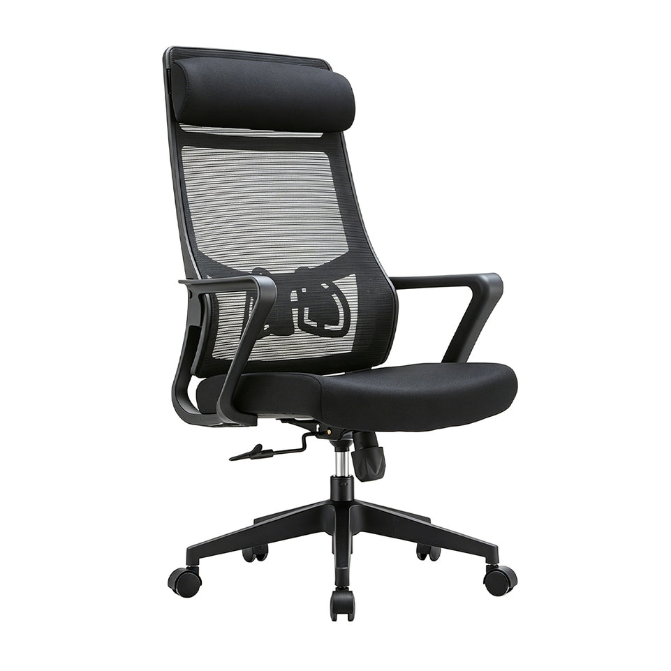 Comfortable High-density Mesh Office Chair with Adjustable Headrest, Recline Function, and Silent Wheels for Home and Office Use BGY-1011