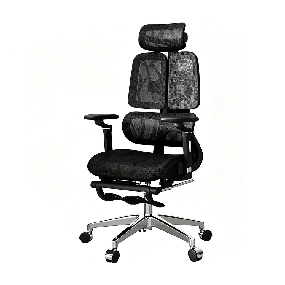 Comfortable Ergonomic Mesh Office Chair with Adaptive Lumbar Support, 135° Recline, and Footrest for Home, Office, and Gaming BGY-1034