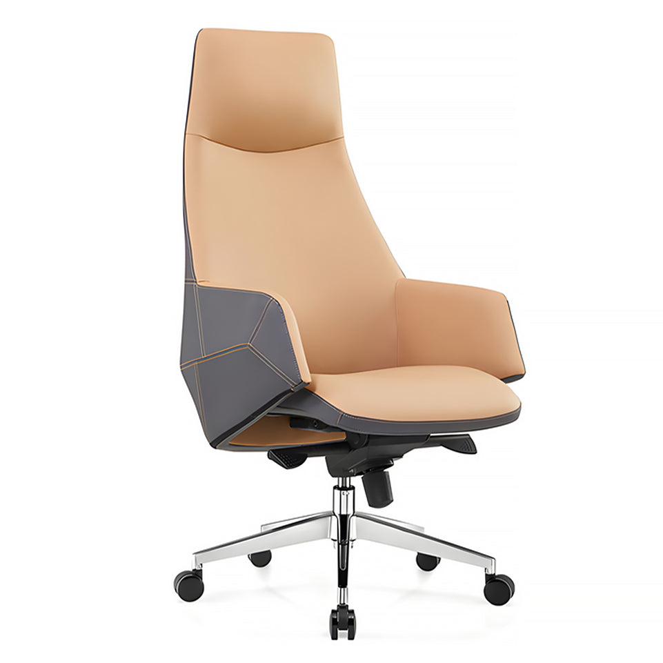 Modern L-shaped Executive Desk with Side Cabinet and Privacy Panel