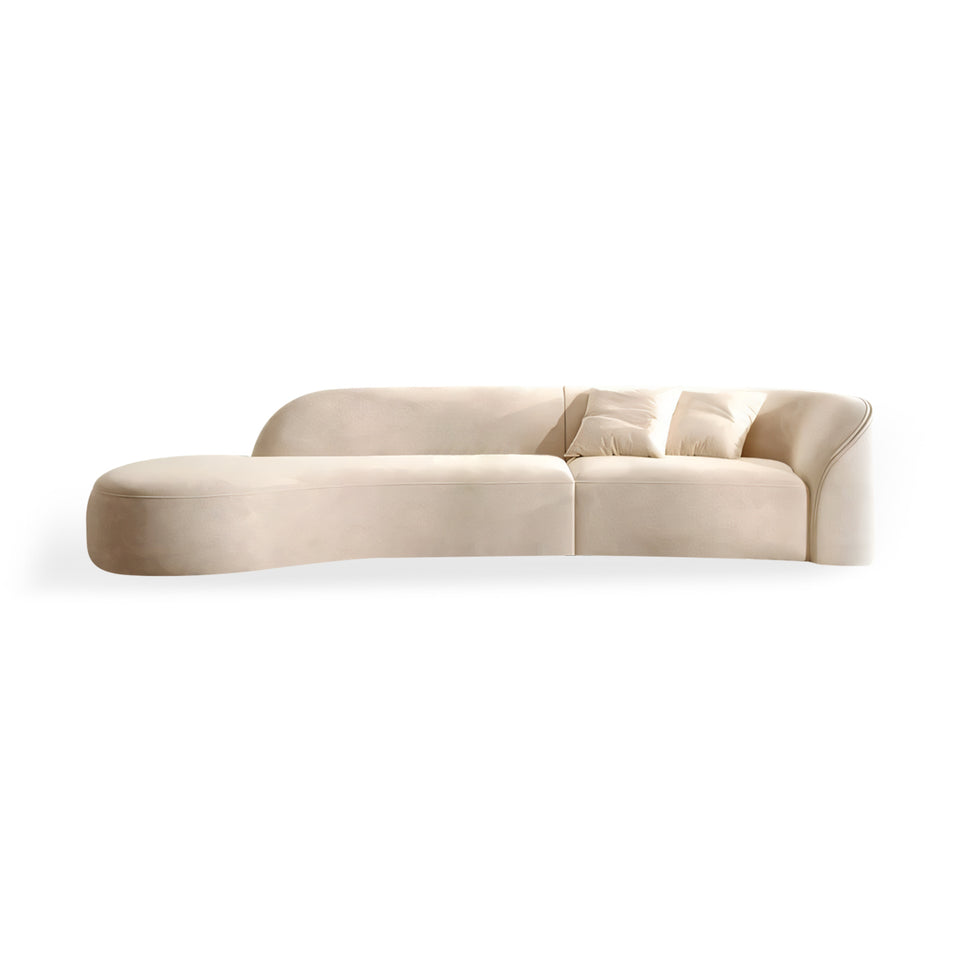 Curved Sofa with Single Armrest for Living Room and Reception Area BSF-035