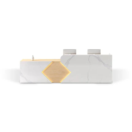 Simple Modern White Company Reception Desk Rectangular Practical Front Desk JDT-783