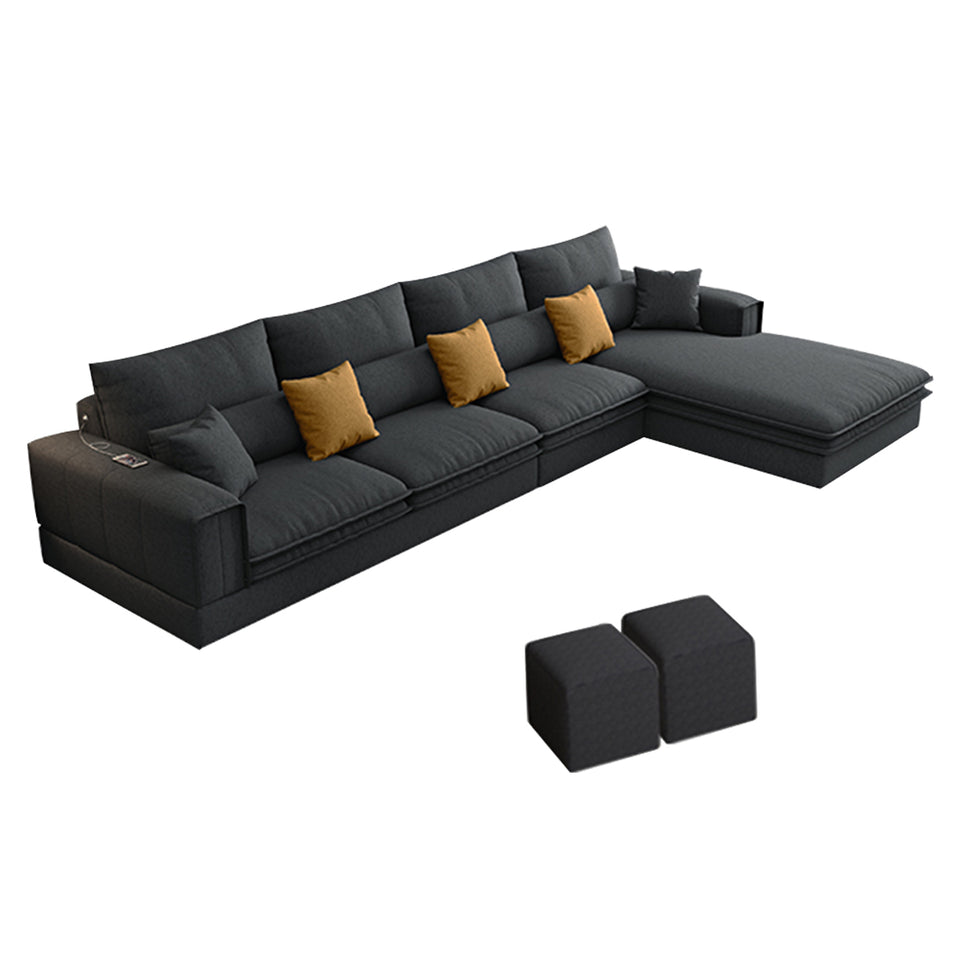 Contemporary Nordic Luxury Living Room Sofa With USB Charging Port BSF-2067