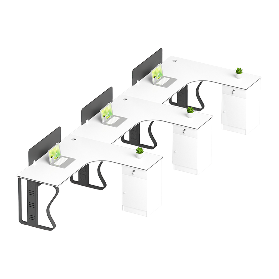 Versatile Corner Office Desk With Secure Storage And Sturdy Frame BGZ-2030