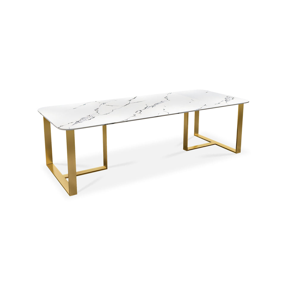 White Marble Conference Table Fashion Table Elevate Your Workspace HYZ-1023