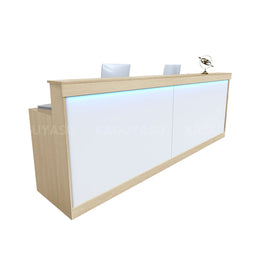 Minimalist Office Reception Desk with Storage Cabinet & Keyboard Tray JDT-2214