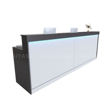 Minimalist Office Reception Desk with Storage Cabinet & Keyboard Tray JDT-2214